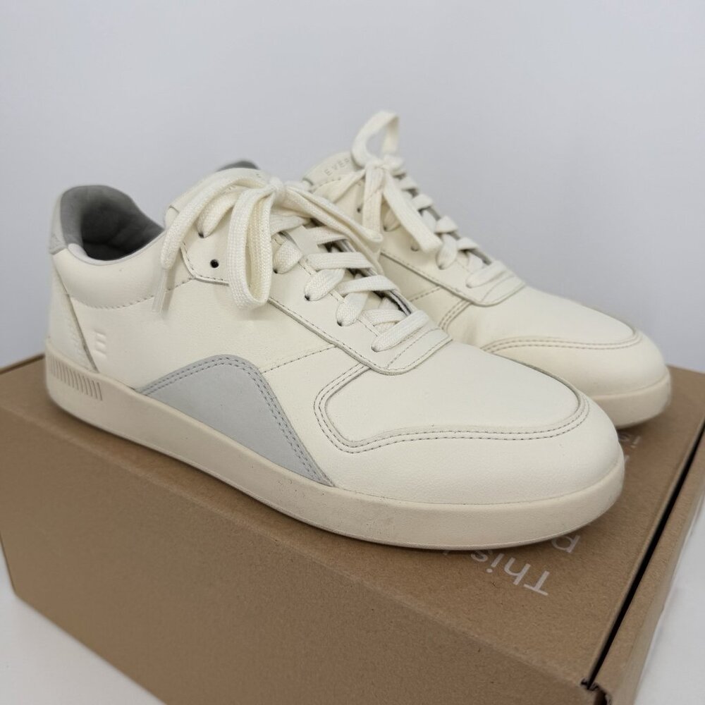 Everlane ReLeather® Court Sneaker size 6 Women's Lace-up Shoes Off-White